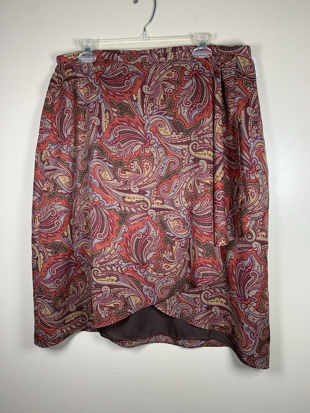 Code water Creek Womens Knee Length Skirt Size xl Fall Winter Oranges Brown